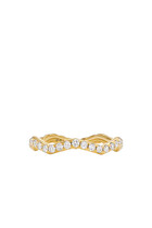 Zig Zag Stax Ring, 18K Yellow Gold & Diamonds